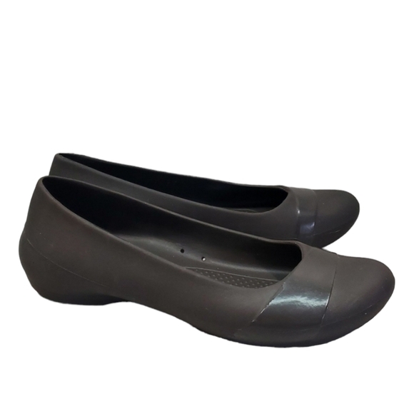 Crocs Women Comfort Round Toe Clogs Mary Jane Rubber Shoes sz 10 - Picture 1 of 13